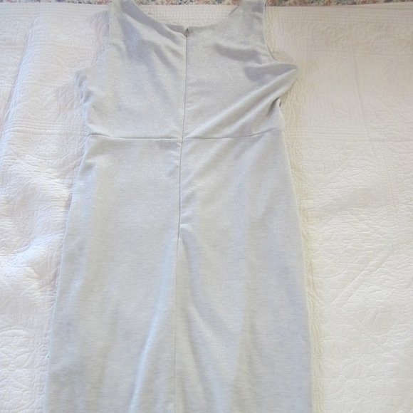 Betabrand Dress XL No Sweat Silver Sparkle Cocktail Dress - Picture 10 of 12